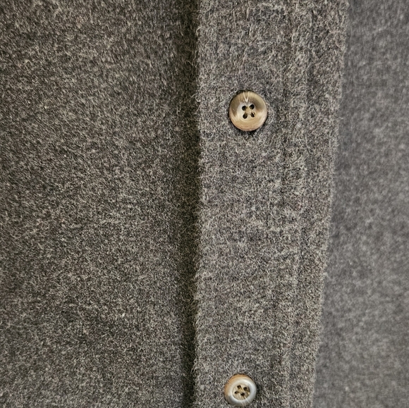 men long sleeve collared grey shirt shacket work wear 100% cotton size 4XL - Picture 6 of 11